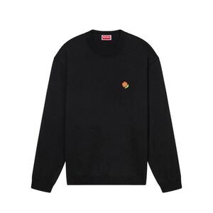 KENZO Embroidered Flower Sweatshirt Men BLACK Sweaters & Cardigans